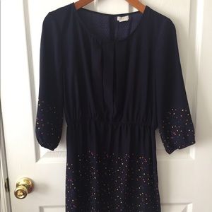 Navy Printed Dress
